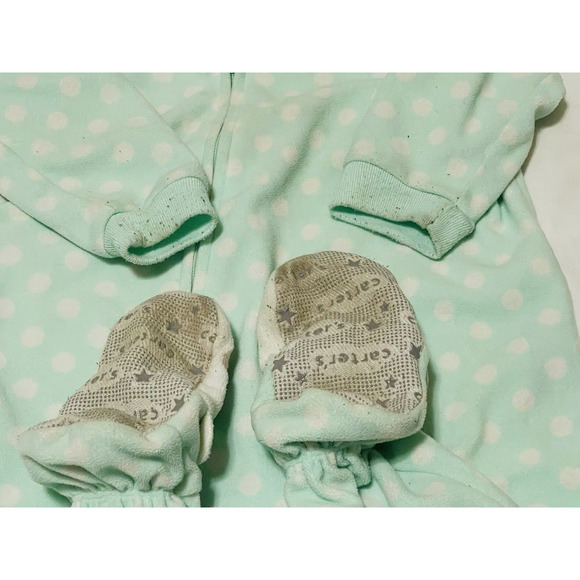 Carters Footed Pajamas Girls 18 Months Fleece Zip Spring Colors Animals Lot of 4 - Picture 7 of 13